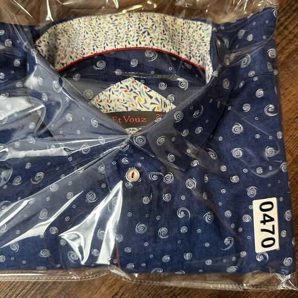 Et Vous Paris Men's 2XL Long Sleeve Button Down Pearl Buttons - Picture 10 of 10